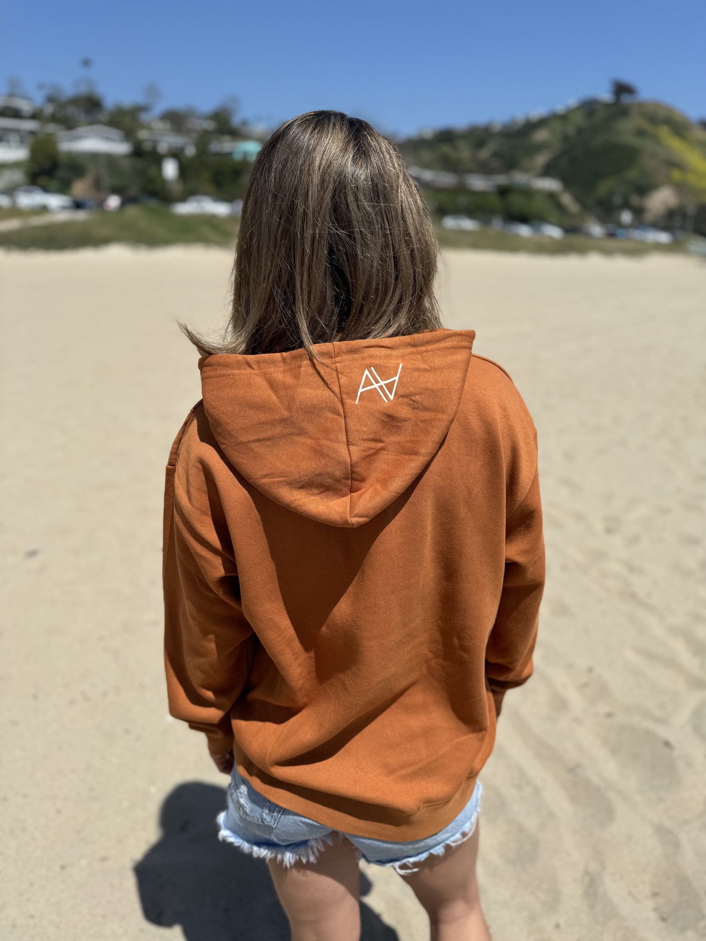 BURNT ORANGE PULOVER HOODIE